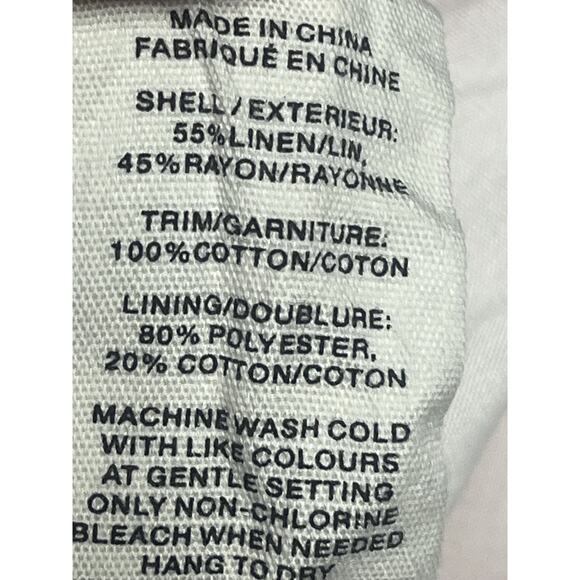 Avec Les Filles Dress Womens 14 Linen Blend Sea Print Mermaid Nautical Summer - Picture 12 of 16